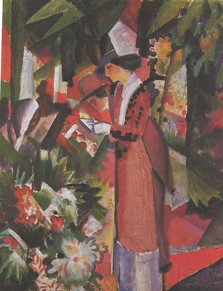 August Macke Walk in flowers Germany oil painting art